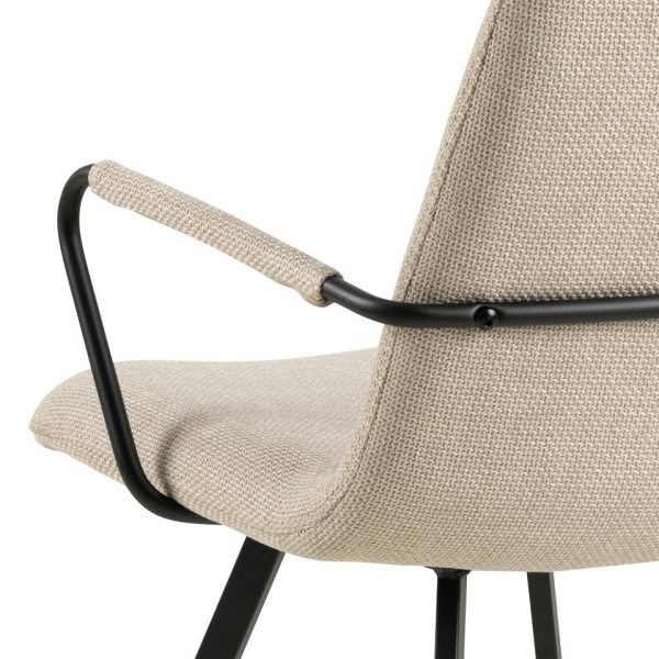 Krzesło z podłokietnikami Selina beżowe - ACTONA